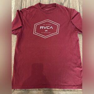 RVCA burgundy shirt sleeve size L LIKE NEW